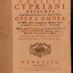 1758 Works of Cyprian Bishop of Carthage Early Christian MARTYR Papacy FOLIO