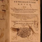 1684 Matthias Martinez 4 Language Dictionary Tetraglotton French Greek Belgian