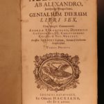 1673 1ed Alexander Alexandro Neapolitan Jurisprudence Roman LAW Ghosts NAPLES