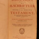 1732 1st Utrecht Biblia Sacra Forbidden Catholic DUTCH BIBLE Schuur Huge FOLIO