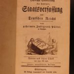 1788 German Empire Constitution Pütter Reformation Holy Roman Teutschen Reichs
