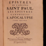 1688 Amelot BIBLE French New Testament Illustrated Holy Land Map Port Royal 3v