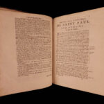 1688 Amelot BIBLE French New Testament Illustrated Holy Land Map Port Royal 3v