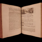 1688 Amelot BIBLE French New Testament Illustrated Holy Land Map Port Royal 3v