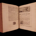 1688 Amelot BIBLE French New Testament Illustrated Holy Land Map Port Royal 3v