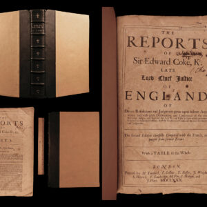 Reports of Edward Coke. Sir Edward Coke.
