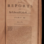 1680 Edward Coke Reports ENGLISH LAW Judicial Court Cases England HUGE FOLIO