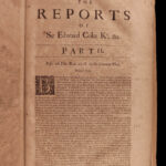 1680 Edward Coke Reports ENGLISH LAW Judicial Court Cases England HUGE FOLIO