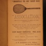 1887 Lawn TENNIS Game of Skill Peile Strategy Rules Sports Exercise Racquet