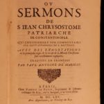1665 Sermons of Byzantine Orthodox Saint John Chrysostom Constantinople 3v SET