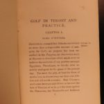 1897 1ed GOLF in Theory & Practice GOLFING Everard Sports Illustrated Games