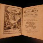 1688 Amelot BIBLE French New Testament Illustrated Holy Land Map Port Royal 3v