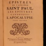 1688 Amelot BIBLE French New Testament Illustrated Holy Land Map Port Royal 3v