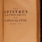 1688 Amelot BIBLE French New Testament Illustrated Holy Land Map Port Royal 3v