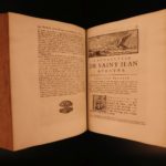 1688 Amelot BIBLE French New Testament Illustrated Holy Land Map Port Royal 3v