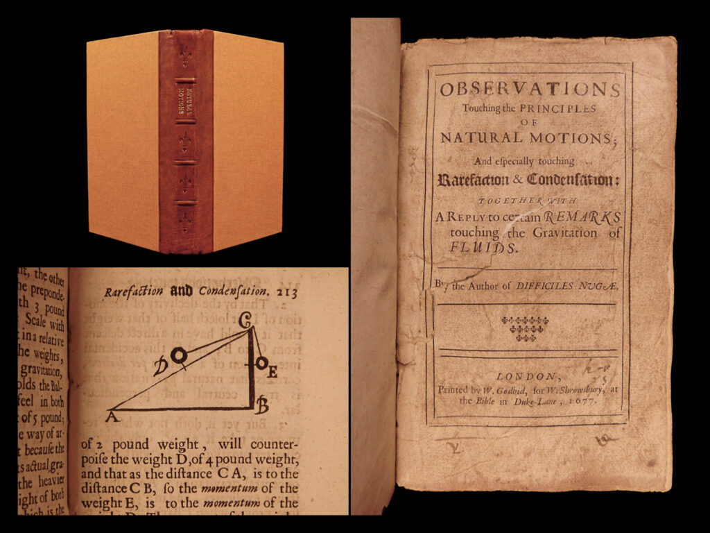 Observations touching the principles of natural motions. Matthew hale