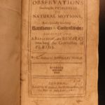 1677 SCIENCE 1st ed Hale Observations of Natural Motions Gravity Fluids Wine