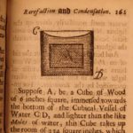 1677 1st ed SCIENCE Hale Observations of Natural Motions Gravity Fluids Wine