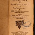 1673 GREEK Hierocles of Alexandria Golden Verses Pythagoras Philosophy Fatalism
