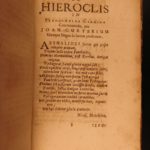 1673 GREEK Hierocles of Alexandria Golden Verses Pythagoras Philosophy Fatalism