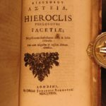1673 GREEK Hierocles of Alexandria Golden Verses Pythagoras Philosophy Fatalism