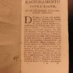 1737 1st ed Greek & Italian Aesop Fables Mythology CLASSIC Folklore Venice Ricci