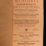 1740 Memoires of Marquis de Feuquiere French Military Tactics MAP Nine Years WAR