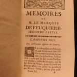 1737 Memoires of Marquis de Feuquiere French Military Tactics MAP Nine Years WAR
