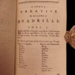 1778 Hoyle’s GAMES Cards Poker Gambling CHESS Tennis Archery Billiards Cricket