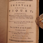 1778 Hoyle’s GAMES Cards Poker Gambling CHESS Tennis Archery Billiards Cricket