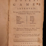 1778 Hoyle’s GAMES Cards Poker Gambling CHESS Tennis Archery Billiards Cricket