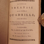 1778 Hoyle’s GAMES Cards Poker Gambling CHESS Tennis Archery Billiards Cricket