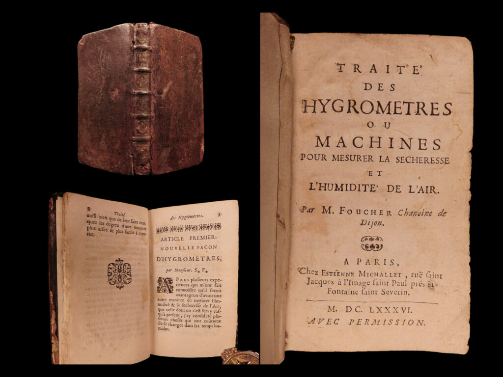 Traite des hygrometres ou machines pour mesurer la sechresse et l’humidité de l’air. Simon foucher.