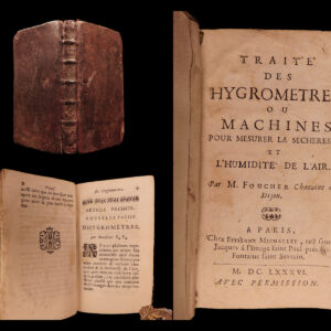 Traite des hygrometres ou machines pour mesurer la sechresse et l’humidité de l’air. Simon Foucher.