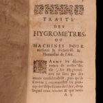 1686 Science of Hygrometry 1st ed Foucher Hygrometers Meteorology Weather Boyle