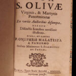 1729 Life of Saint Olivia Palermo Malatesta Arab Captive Mosque of Olive Tunisia