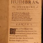 1684 1st ed HUDIBRAS English Civil War Political Satire Poetry Samuel Butler