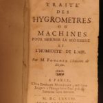 1686 Science of Hygrometry 1st ed Foucher Hygrometers Meteorology Weather Boyle