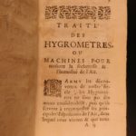 1686 1st ed Science of Hygrometry Foucher Hygrometers Meteorology Weather Boyle