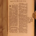 1702 1ed Pechlin Dutch Medicine & Smoking Tobacco Digestion Anatomy Illustrated