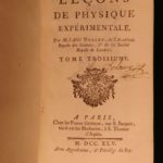 1745 EXQUISITE Physics Experiments Nollet French Science Clocks Illustrated 4v