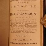 1778 Hoyle’s GAMES Cards Poker Gambling CHESS Tennis Archery Billiards Cricket