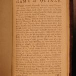 1778 Hoyle’s GAMES Cards Poker Gambling CHESS Tennis Archery Billiards Cricket