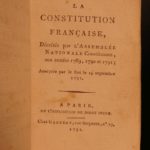 1791 1ed Pocket French Constitution National Assembly France French Revolution