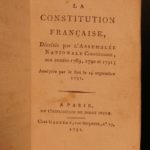 1791 Pocket French Constitution1ed National Assembly France French Revolution