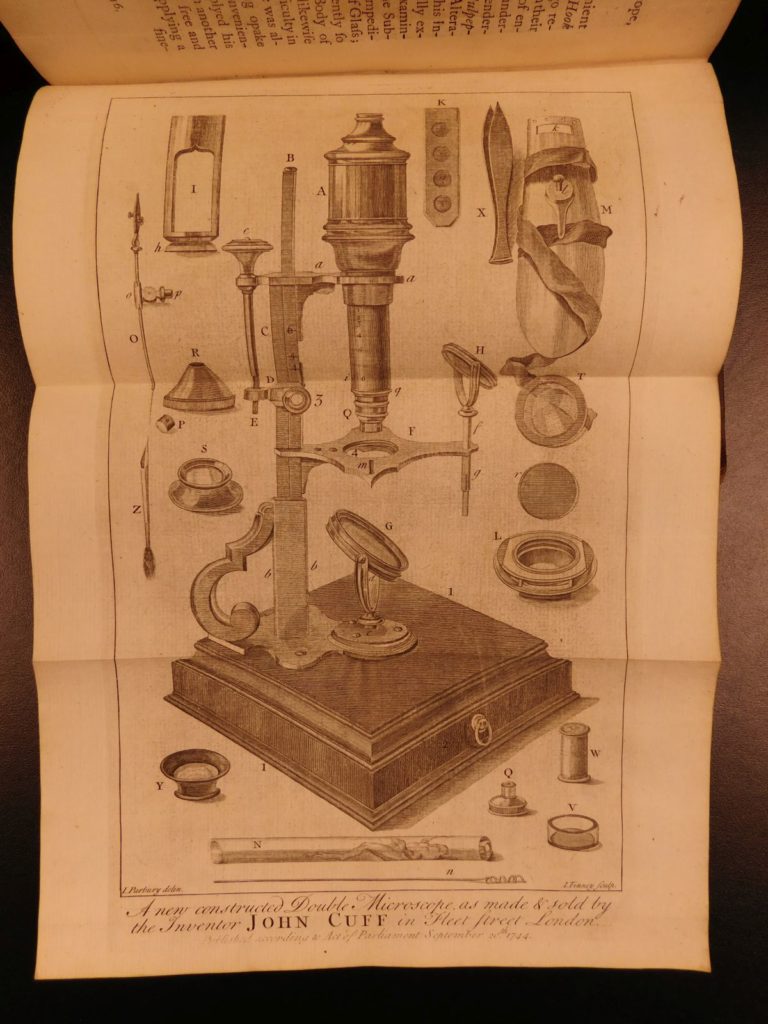 1764 baker microscope science chemistry biology experiments salt crystals rare | <em>henry baker was an 18th-century english naturalist known for his work with the microscope. Baker wrote two treatises on using the microscope; ‘employment for the microscope’ and ‘microscope made easy’. This work, ‘employment’ is an illustrated text on using a microscope but also includes discoveries found whilst using one. Findings include salts found in urine, seeds of the vanilla bean, understanding the metals in vegetation, examining warts, the exposure and effects of sulfuric acid, observations of spider eyes and fangs, effects of light on oysters, formation of gems and their coloration, and in depth look into various salt crystals. </em> <em> </em> <em>this 1764 edition is complete in all respects, including all 17 incredible engravings which depict microscopes and inventions of hardware in microscopy. </em>