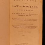 1785 Erskine Institute Law of Scotland Scottish WITCHCRAFT Sorcery Mackenzie