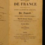 1829 History of France Anquetil Illustrated Portraits MAP Napoleon Louis XVI 15v