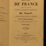 1829 History of France Anquetil Illustrated Portraits MAP Napoleon Louis XVI 15v