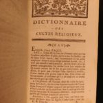 1775 Dictionary of CULTS China India Persia Muslim Astrology Pagan Occult Croix